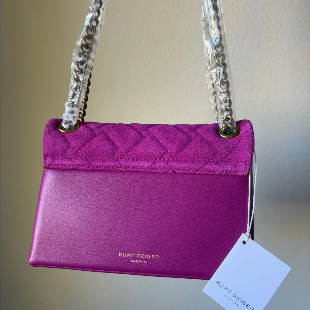 Kurt Geiger London mini Kensington pink leather bag